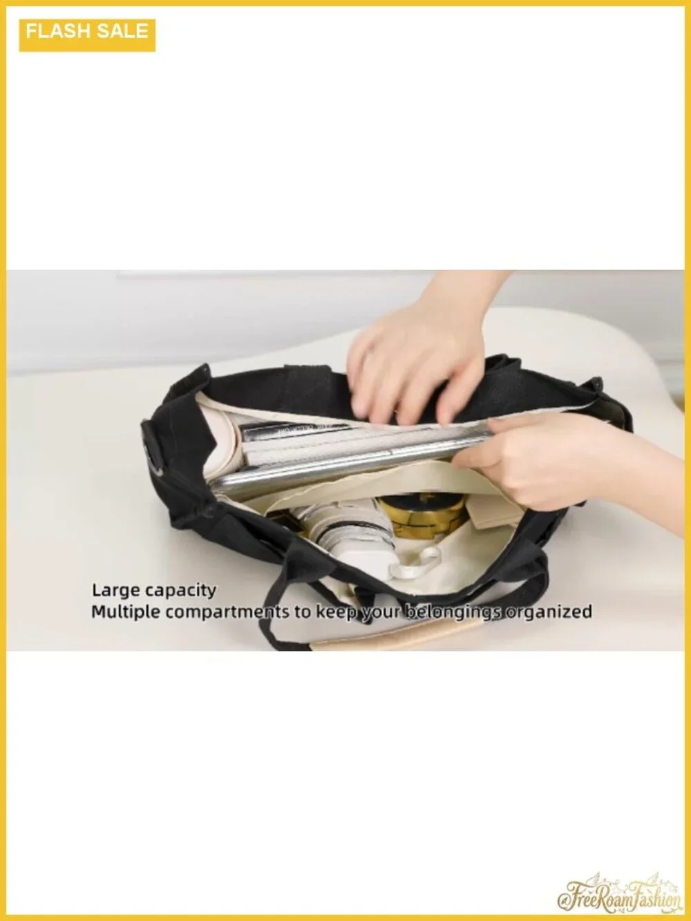Canvas Tote Bag Women Crossbody Work Purse with Pockets Satchel Handbag Travel